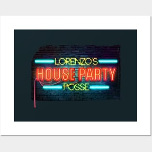 Lorenzo's House Party Thin Neon Letters Posters and Art
